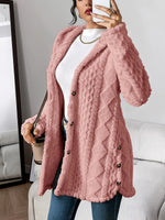 Annika Fluffy Hooded Cardigan