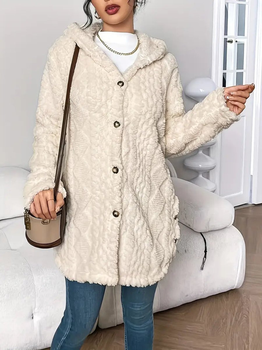Annika Fluffy Hooded Cardigan