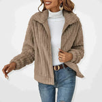 Frieda Fluffy Oversized Zip-Up Cardigan