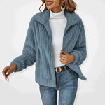 Frieda Fluffy Oversized Zip-Up Cardigan