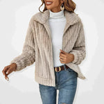 Frieda Fluffy Oversized Zip-Up Cardigan