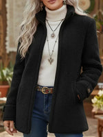 Elfriede Sherpa Fleece Zip Coat