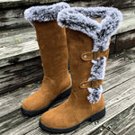 Hannah Plush-Trimmed Knee-High Winter Boots