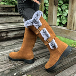 Hannah Plush-Trimmed Knee-High Winter Boots