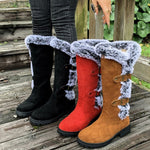 Hannah Plush-Trimmed Knee-High Winter Boots