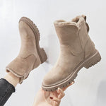 Greta Lined Suede Slip-On Platform Boots