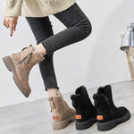 Greta Lined Suede Slip-On Platform Boots