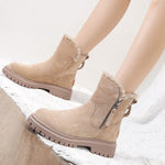 Greta Lined Suede Slip-On Platform Boots