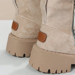 Greta Lined Suede Slip-On Platform Boots