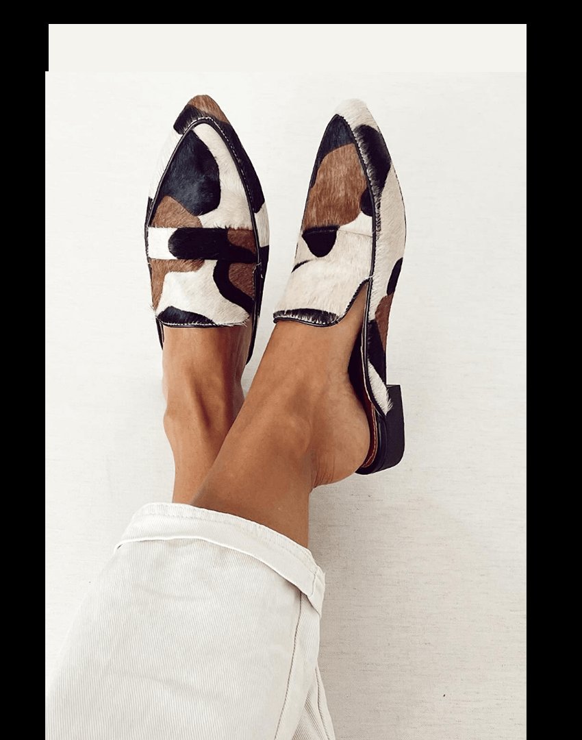 Leonie Animal Print Faux Fur Slip-On Mule Loafers