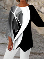 Johanna Geometric Asymmetric Hem Tunic