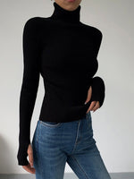Marie Ribbed Turtleneck Sweater