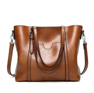 Katharina Roomy Faux Leather Shoulder Tote