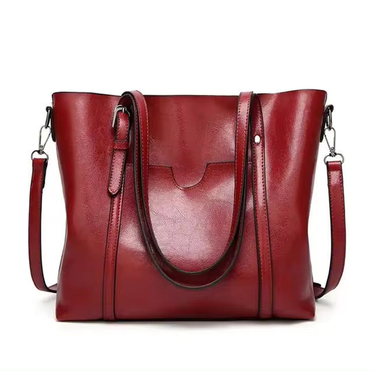 Katharina Roomy Faux Leather Shoulder Tote