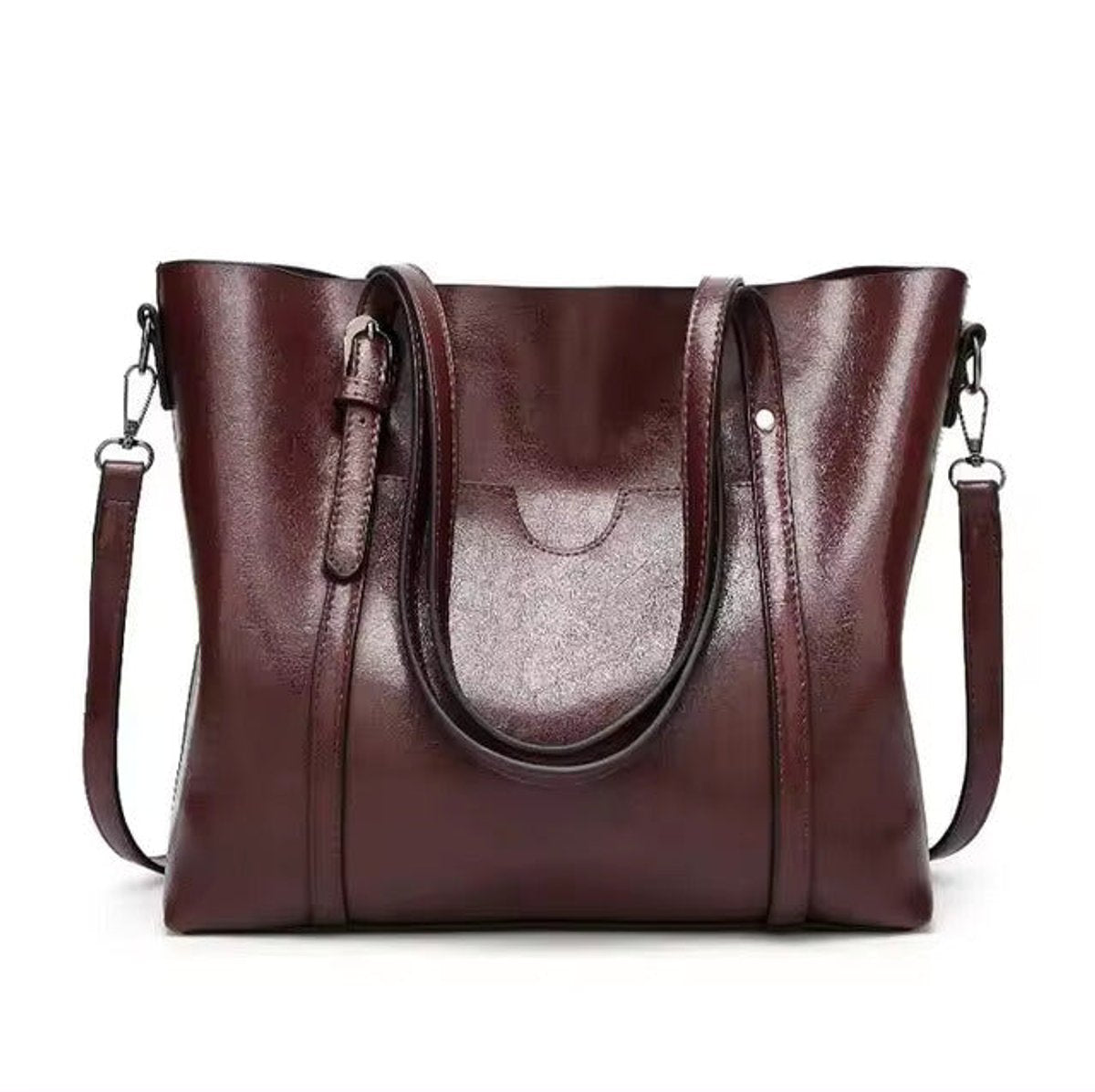 Katharina Roomy Faux Leather Shoulder Tote