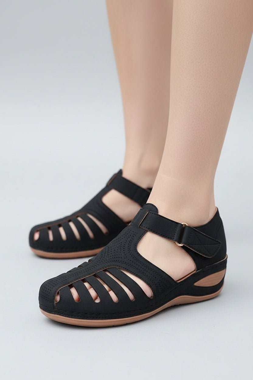 Elisabeth Closed-Toe Wedge Sandals