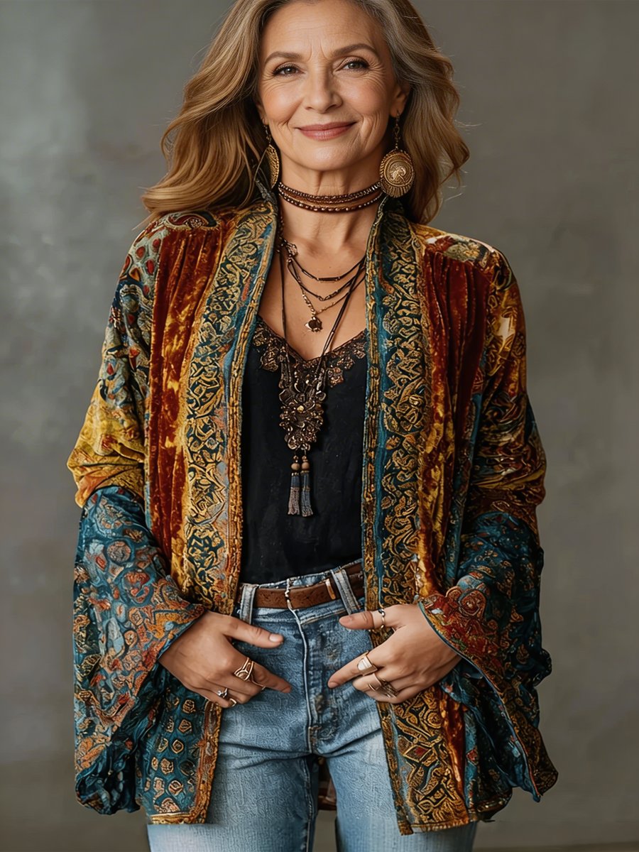 Clara Boho Kimono Quilted Jacket