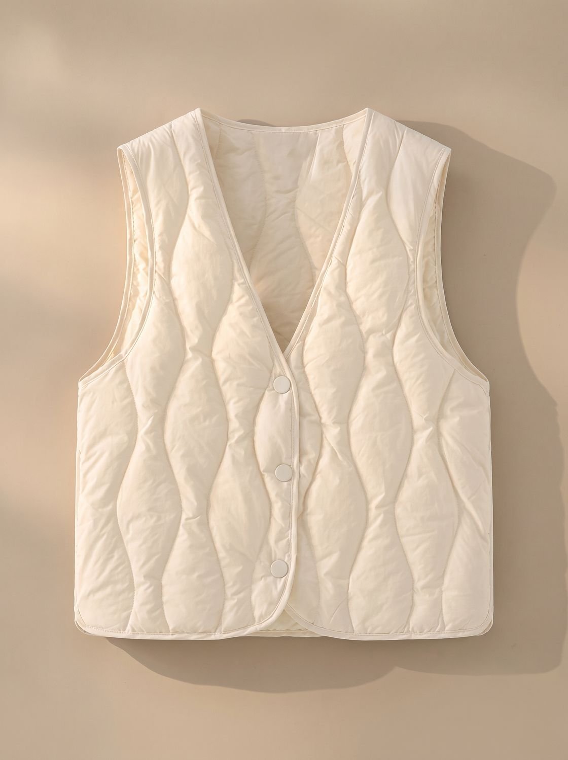 Elfriede V-Neck Quilted Thermal Vest