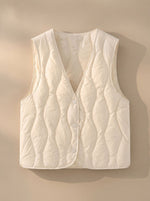 Elfriede V-Neck Quilted Thermal Vest