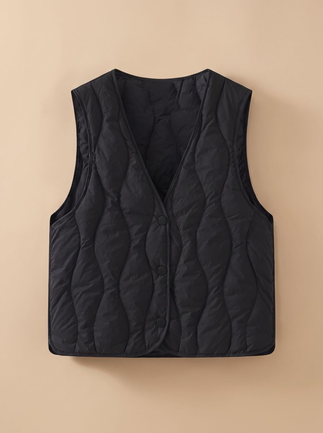 Elfriede V-Neck Quilted Thermal Vest
