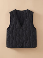 Elfriede V-Neck Quilted Thermal Vest