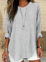 Charlotte Striped Crewneck Blouse