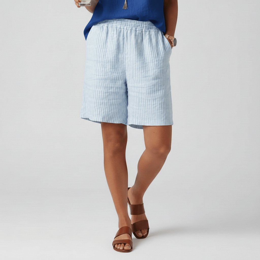Clara Striped Relaxed-Fit Shorts