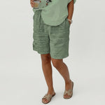 Clara Striped Relaxed-Fit Shorts