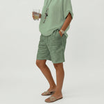 Clara Striped Relaxed-Fit Shorts