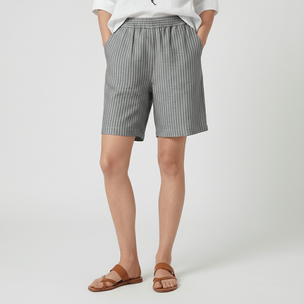 Clara Striped Relaxed-Fit Shorts