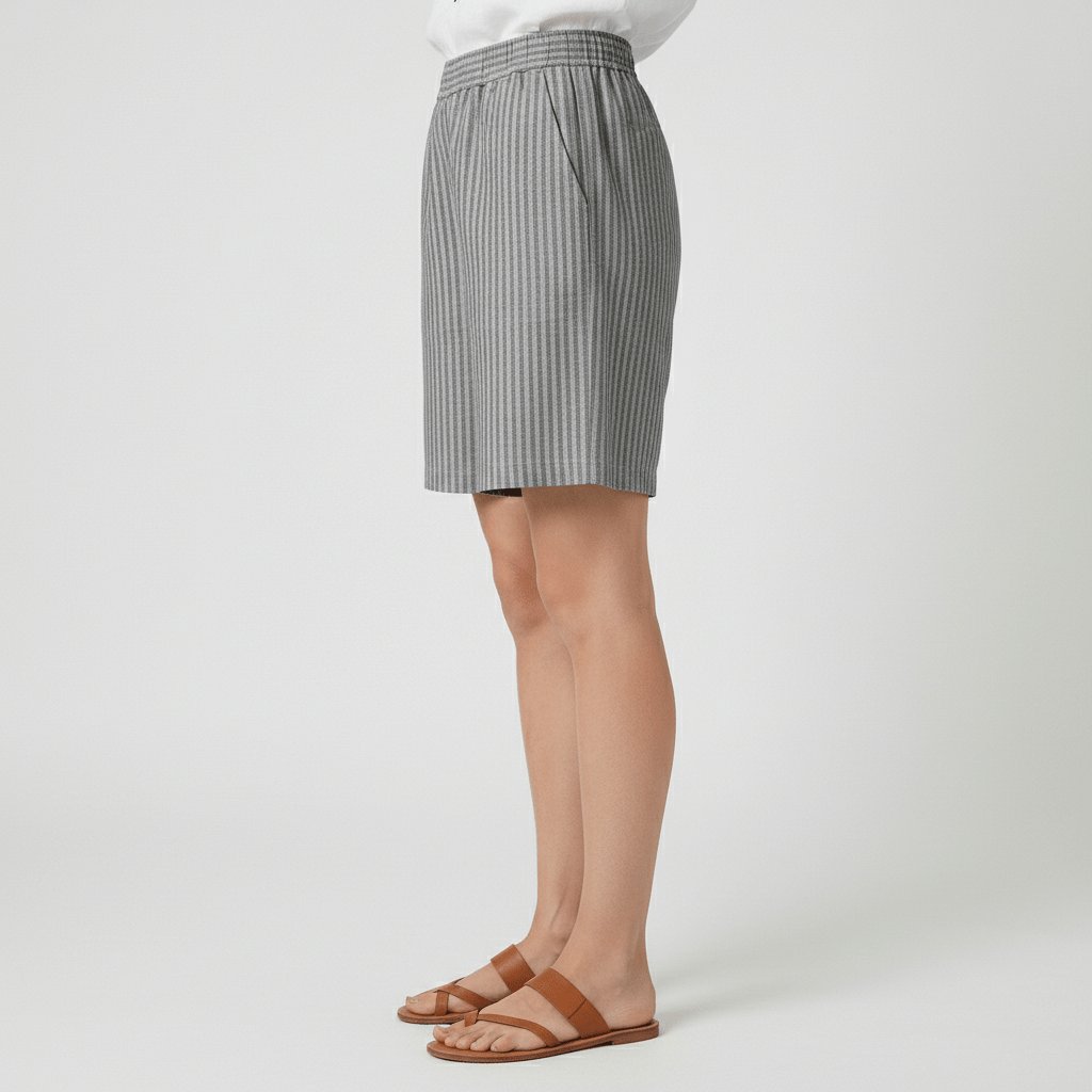 Clara Striped Relaxed-Fit Shorts