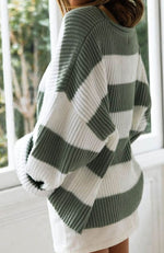 Greta Striped Oversized Crewneck Sweater