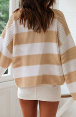 Greta Striped Oversized Crewneck Sweater