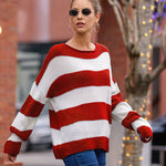 Greta Striped Oversized Crewneck Sweater