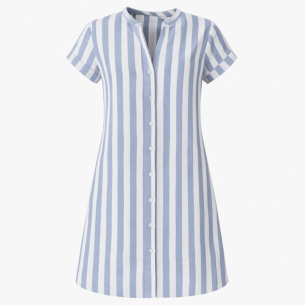 Johanna Striped Linen Shirt Dress