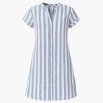 Johanna Striped Linen Shirt Dress