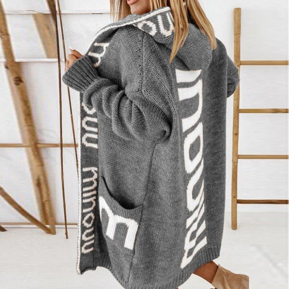 Marlene Knit Hooded Open Cardigan