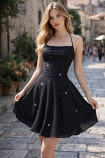 Marlene Sequin Flared Mini Dress
