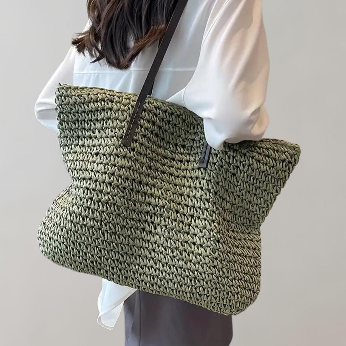 Johanna Woven Bohemian Straw Tote Bag