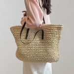Johanna Woven Bohemian Straw Tote Bag