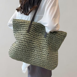 Johanna Woven Bohemian Straw Tote Bag