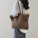Johanna Woven Bohemian Straw Tote Bag