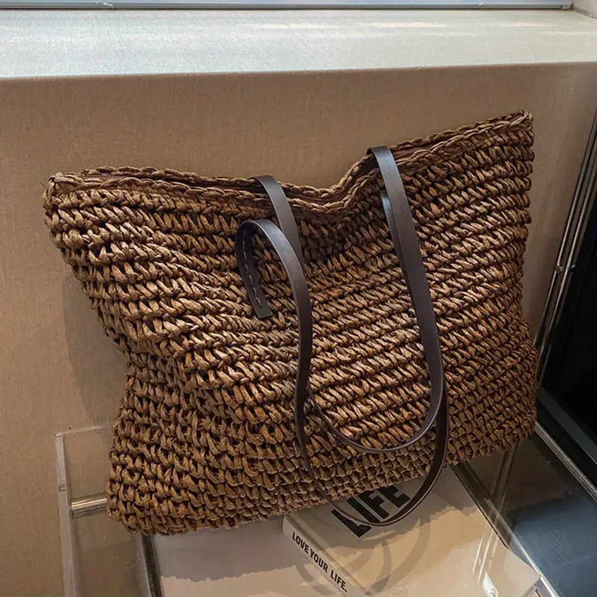 Johanna Woven Bohemian Straw Tote Bag