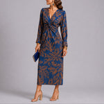 Sophie Boho Floral Twist Midi Dress