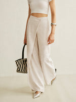 Johanna High-Waist Wrap-Front Wide-Leg Pants