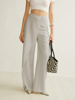 Johanna High-Waist Wrap-Front Wide-Leg Pants