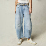Elisabeth High-Waist Barrel-Leg Relaxed-Fit Jeans