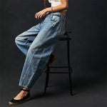Elisabeth High-Waist Barrel-Leg Relaxed-Fit Jeans