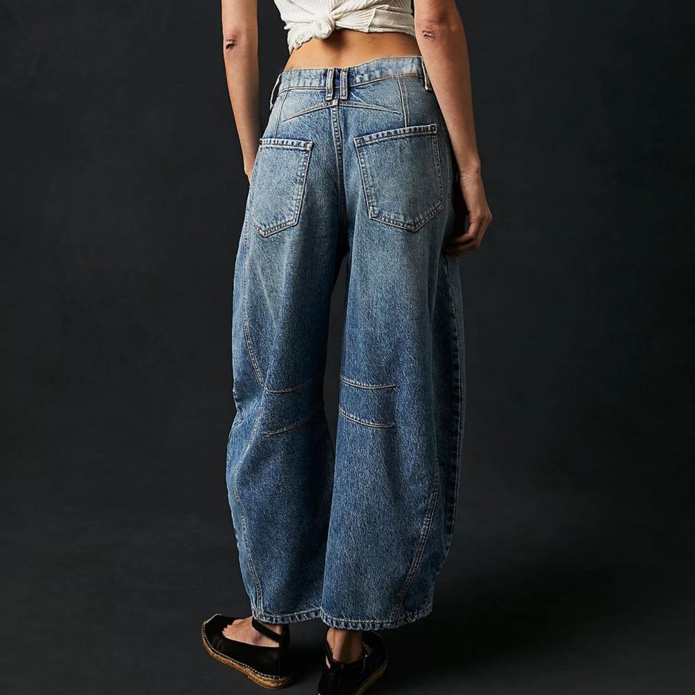 Elisabeth High-Waist Barrel-Leg Relaxed-Fit Jeans