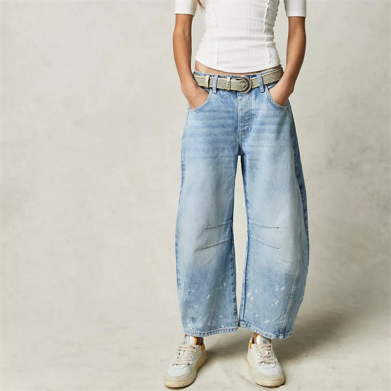 Elisabeth High-Waist Barrel-Leg Relaxed-Fit Jeans